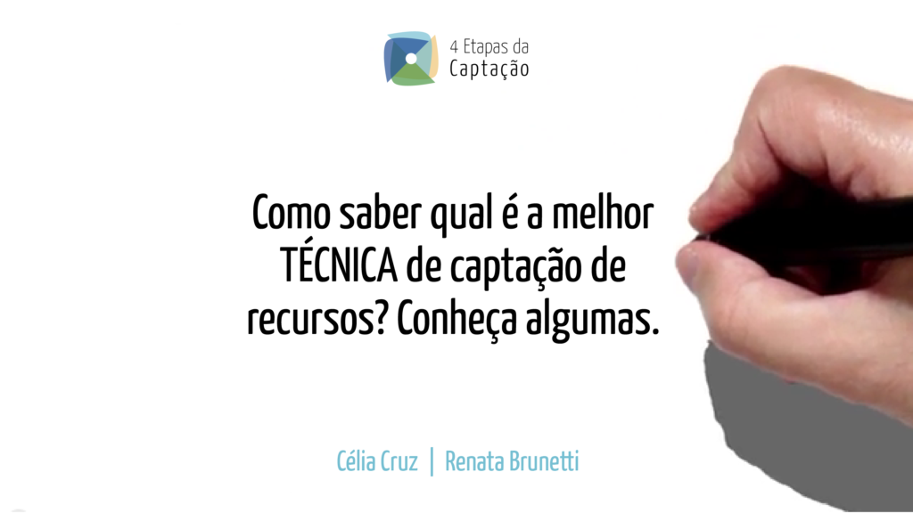 Como saber qual e a melhor TECNICA de captacao de recursos - Conheca algumas